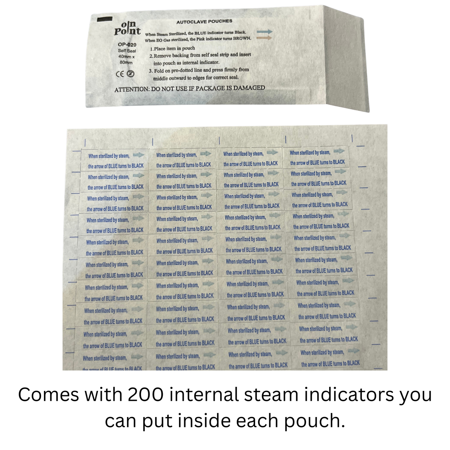 On Point Self Sealing Small Autoclave Pouches for Jewelry - 200 PK