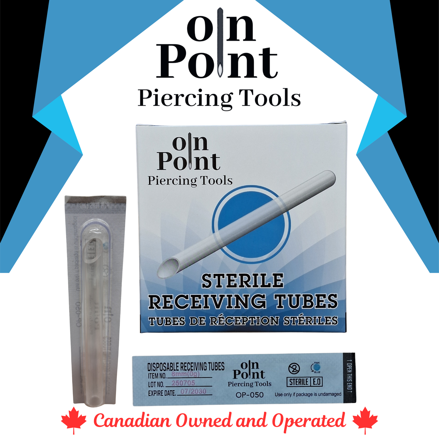 DP-Disposable Pre-Sterilized Receiving Tubes - Box of 50