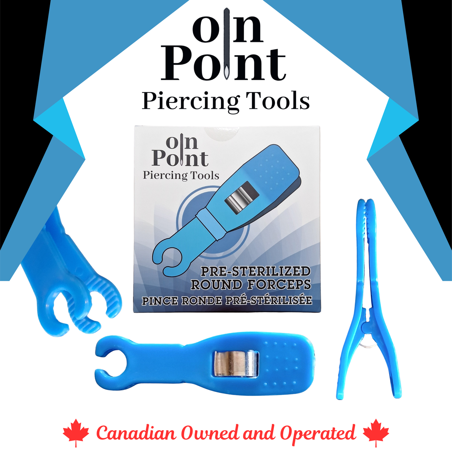 On Point Disposable Pre-Sterilized Plastic Round Forceps Clamp - 50/Box