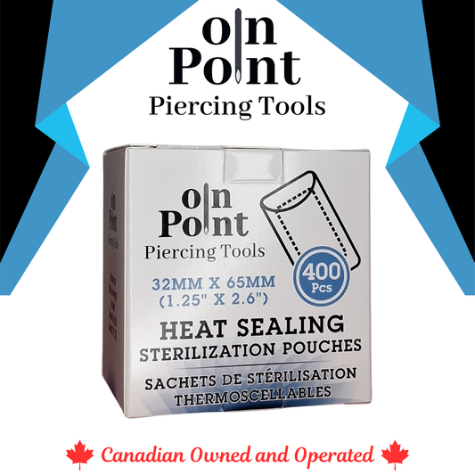 On Point OPEN SEAL Autoclave Pouches XS Jewelry Size 400/PK