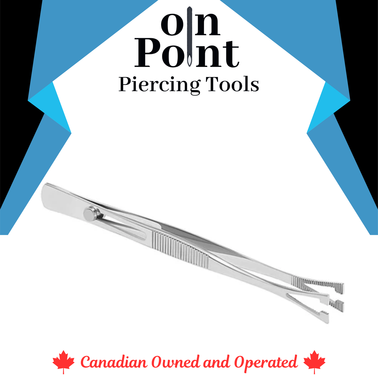Pennington Sponge Slotted Tweezers with Lock