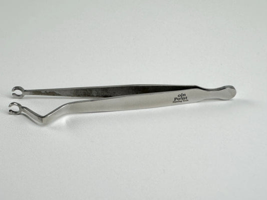 Universal Slotted Piercing Tweezers with Bend