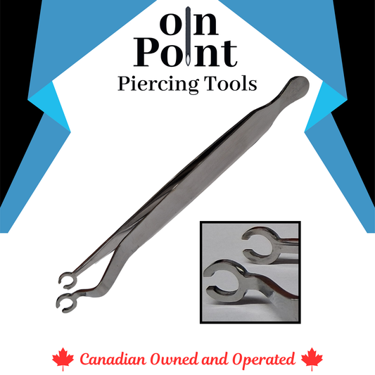 Universal Slotted Piercing Tweezers with Bend