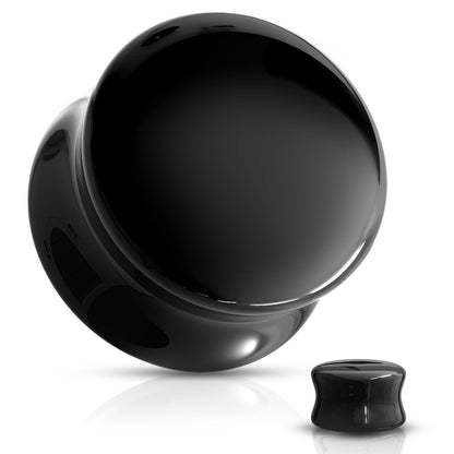 Glass Plug, Double Flared Concave Saddle