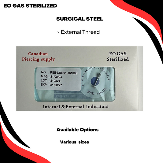 Pre-Sterilized Surgical Steel Solid Ball Labrets External Thread