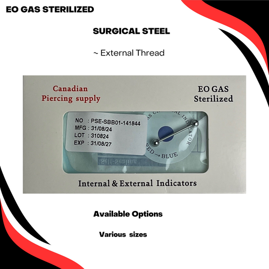 Pre-Sterilized Surgical Steel External Thread Straight Barbell
