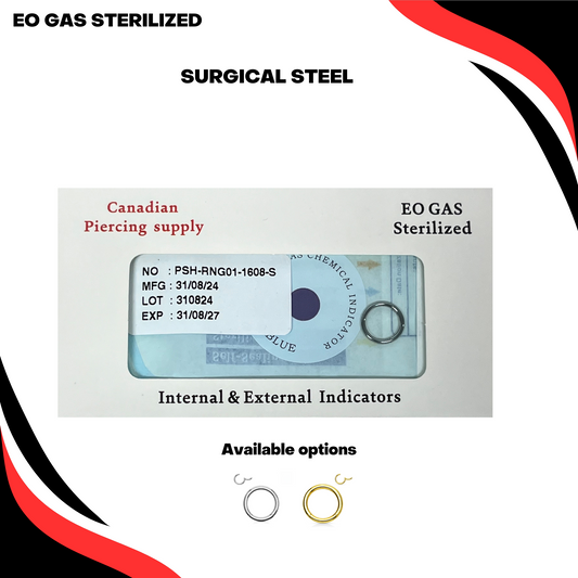 Pre-Sterilized Surgical Steel Hinged Rings