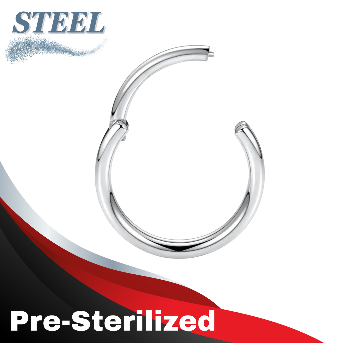 Pre-Sterilized Surgical Steel Hinged Rings - (CLEARANCE)