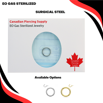 Pre-Sterilized Surgical Steel Hinged Rings - (CLEARANCE)