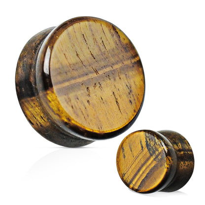 Stone Plug, Solid Saddle Fit w/Semi Precious Stones -