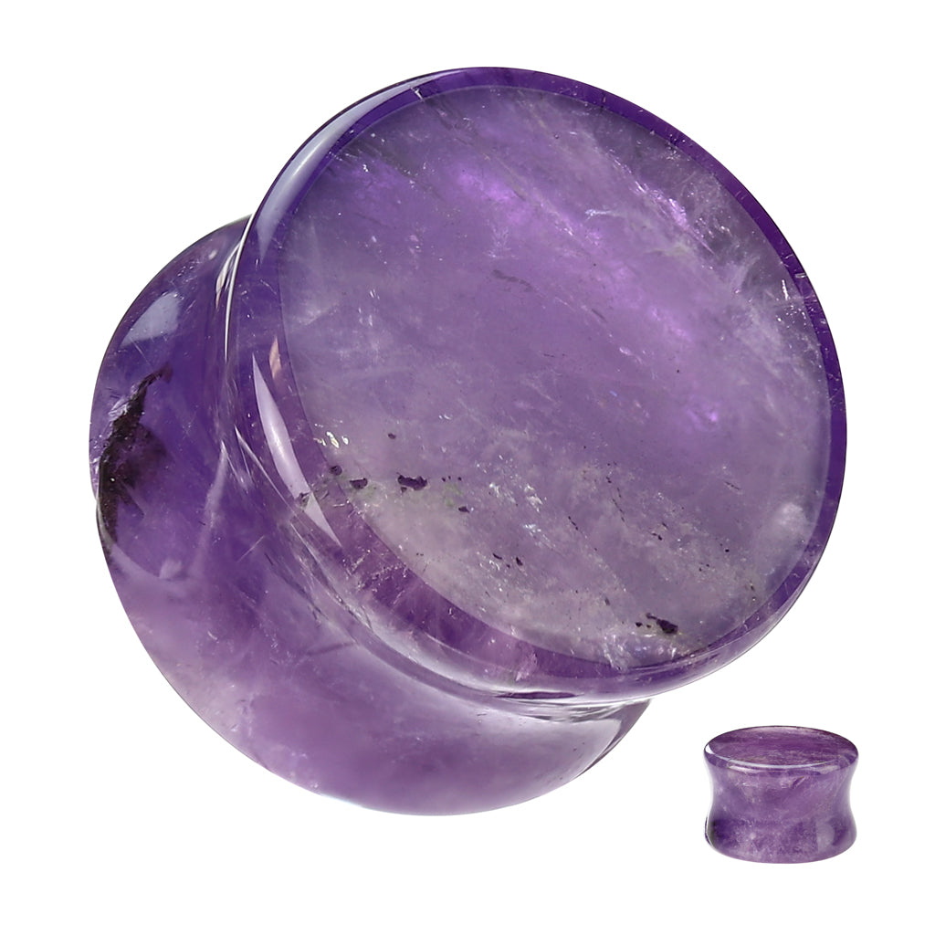 Stone Plug, Double Flare w/ Stone & Semi-Precious