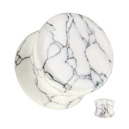 Stone Plug, Double Flare w/ Stone & Semi-Precious