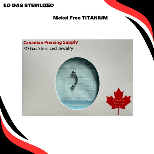 Pre-Sterilized Titanium Solid Curved Externally Threaded Barbell