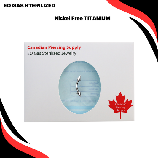 Pre-Sterilized Titanium Spiked Curved Barbell External Thread