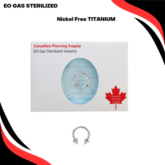 Pre-Sterilized Titanium Spiked Ends Horseshoe Externally Threaded