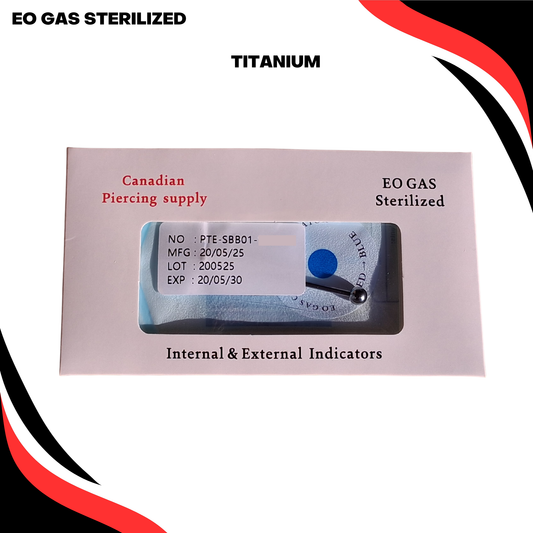 Pre-Sterilized Titanium Externally Threaded Straight Barbell - (CLEARANCE)