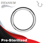 Pre-Sterilized Titanium Hinged Rings - Silver