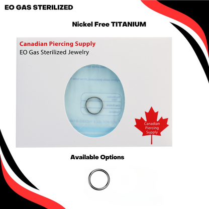 Pre-Sterilized Titanium Hinged Rings - Silver
