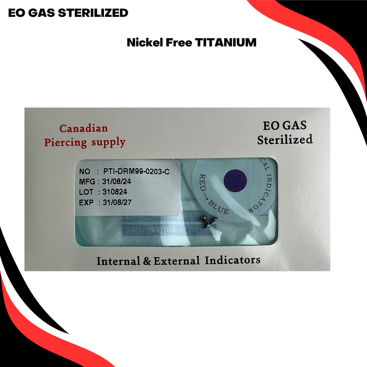 Pre-Sterilized Titanium Internally Threaded GemDermal (2mm Rise) (CLEARANCE)