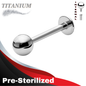 Pre-Sterilized Titanium Solid Ball Labrets Internally Threaded (3mm base)