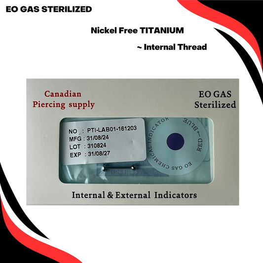 Pre-Sterilized Titanium Solid Ball Labrets Internally Threaded (4mm base)