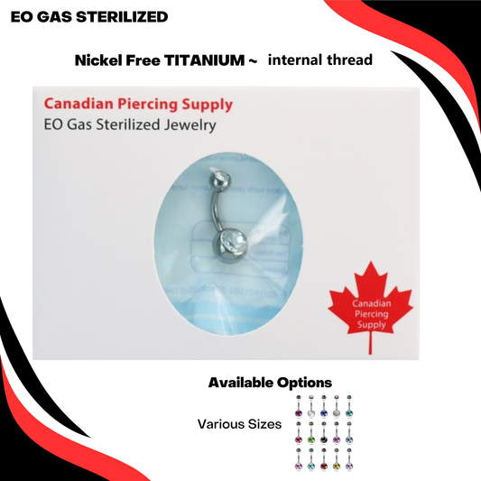 Pre-Sterilized Titanium Double Gem Belly Banana Internal Thread (CLEARANCE)