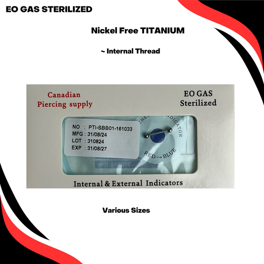 Pre-Sterilized Titanium Internal Thread Straight Barbell