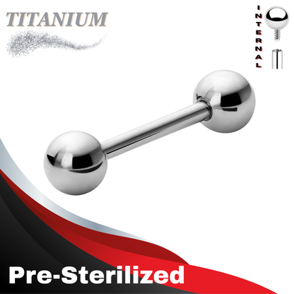 Pre-Sterilized Titanium Internal Thread Straight Barbell