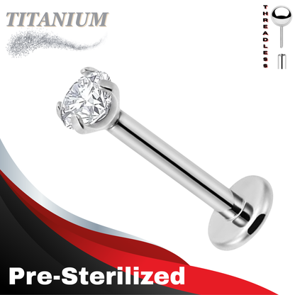 Lovisa - Pre-Sterilized Titanium Threadless Prong 2pc Labret for Ears