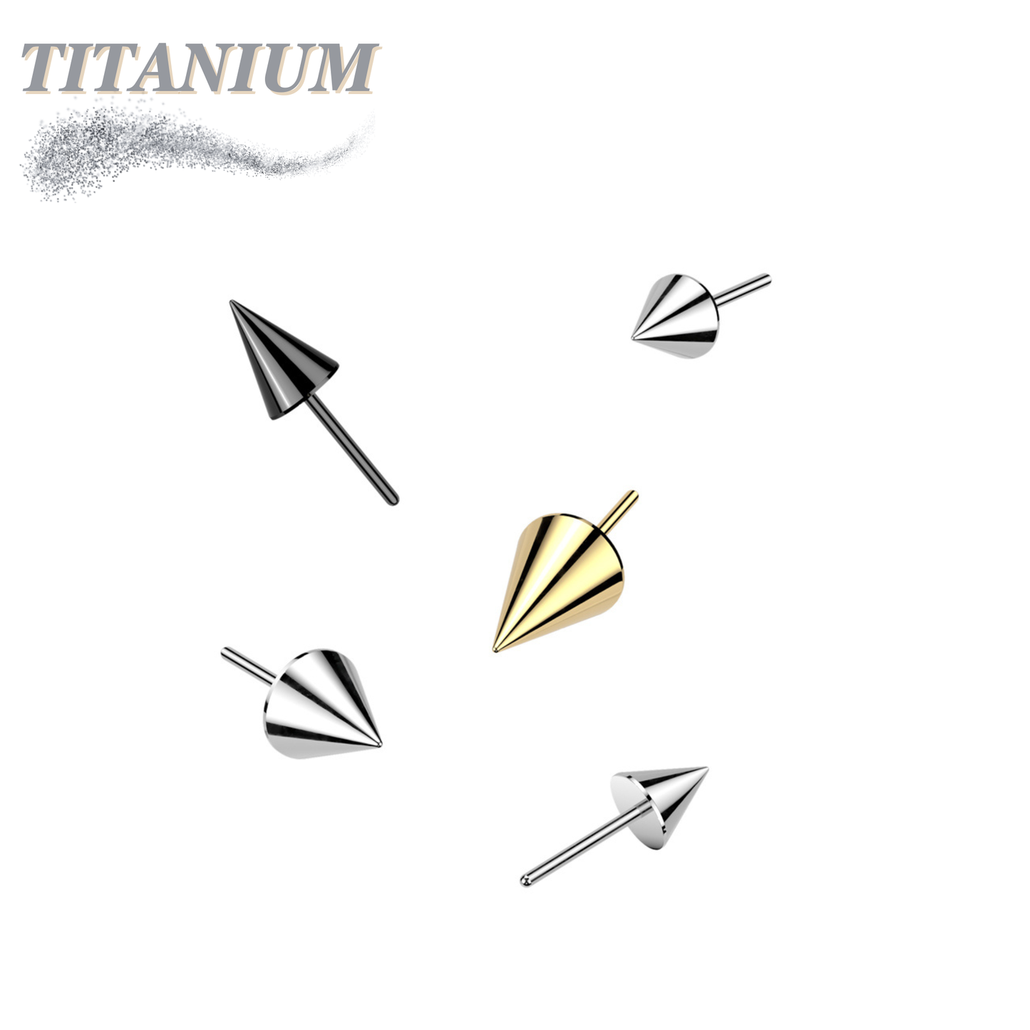 Titanium Threadless Spike (Top Only)