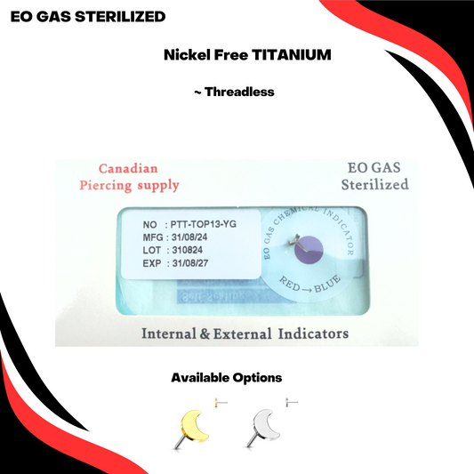 Pre-Sterilized Titanium Threadless 4mm Moon (Top Only)