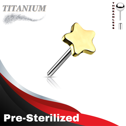 Pre-Sterilized Titanium Threadless 4mm Star (Top Only)