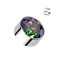 Titanium Internally Threaded Premium Round Bezel Gem (Top Only)