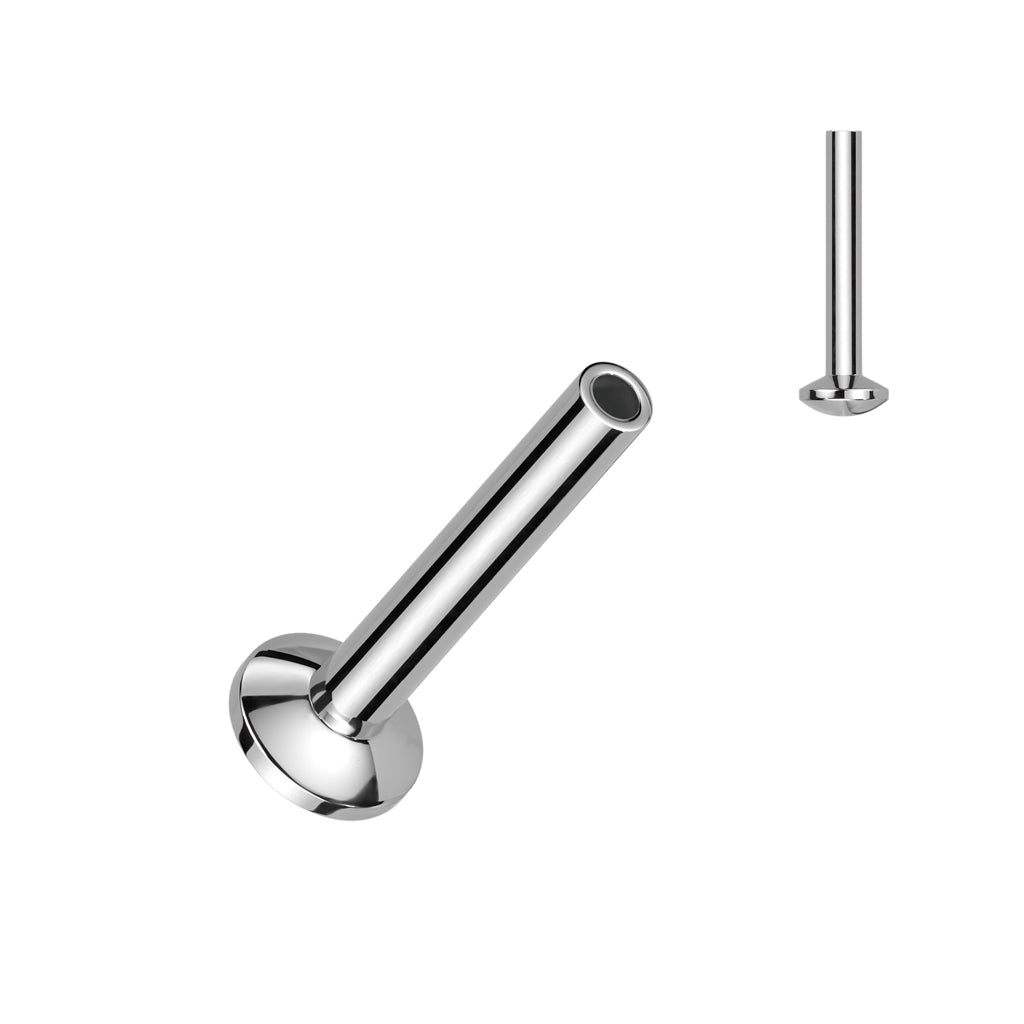 Surgical Steel Threadless Convex Base Labret (Post Only) 3mm Base (CLEARANCE)