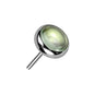 Titanium Threadless Bezel Natural Stone (Top Only)