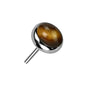 Titanium Threadless Bezel Natural Stone (Top Only)
