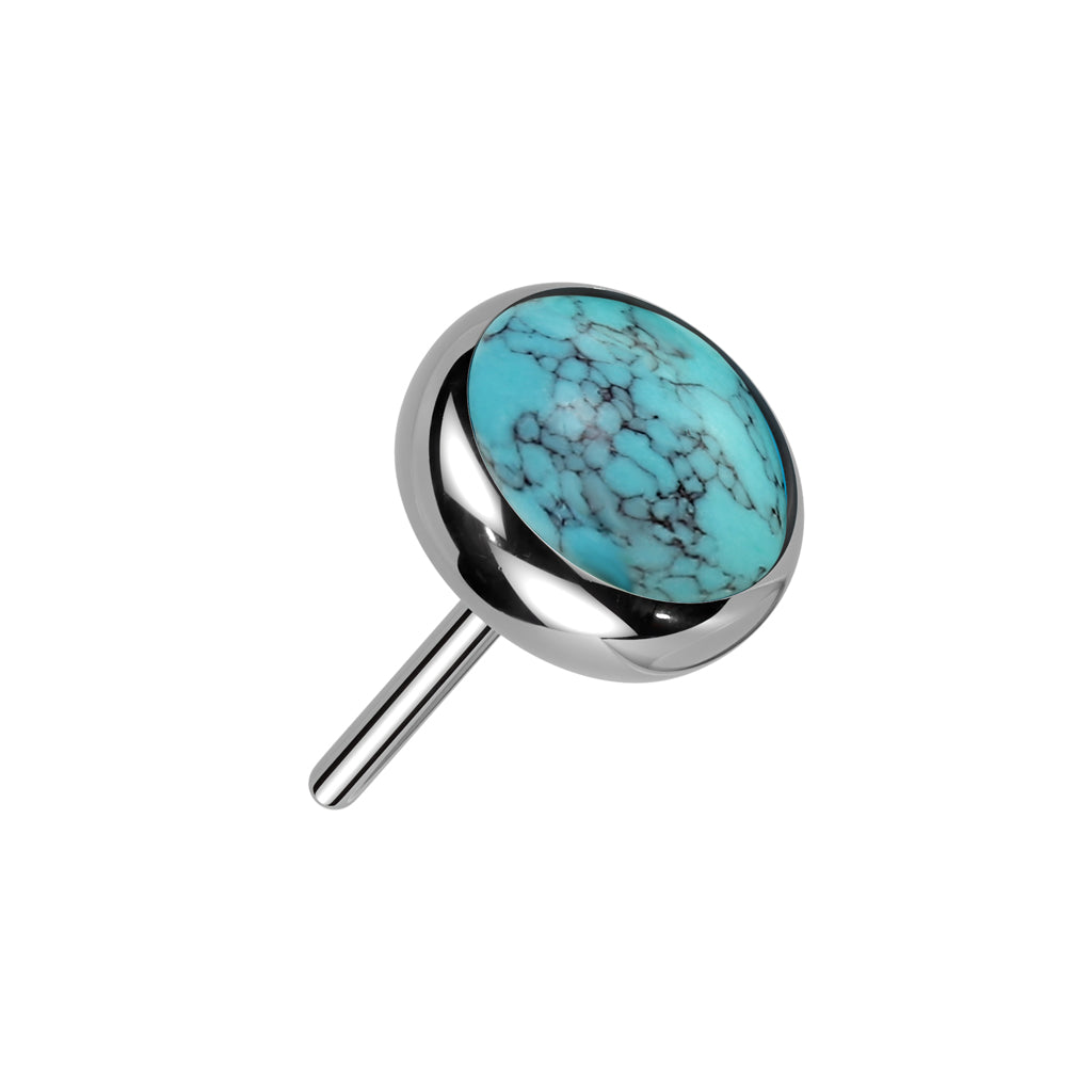 Titanium Threadless Bezel Natural Stone (Top Only)