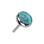 Titanium Threadless Bezel Natural Stone (Top Only)