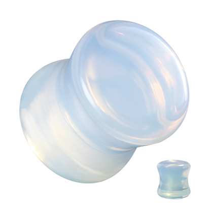 Stone Plug, Double Flare w/ Stone & Semi-Precious