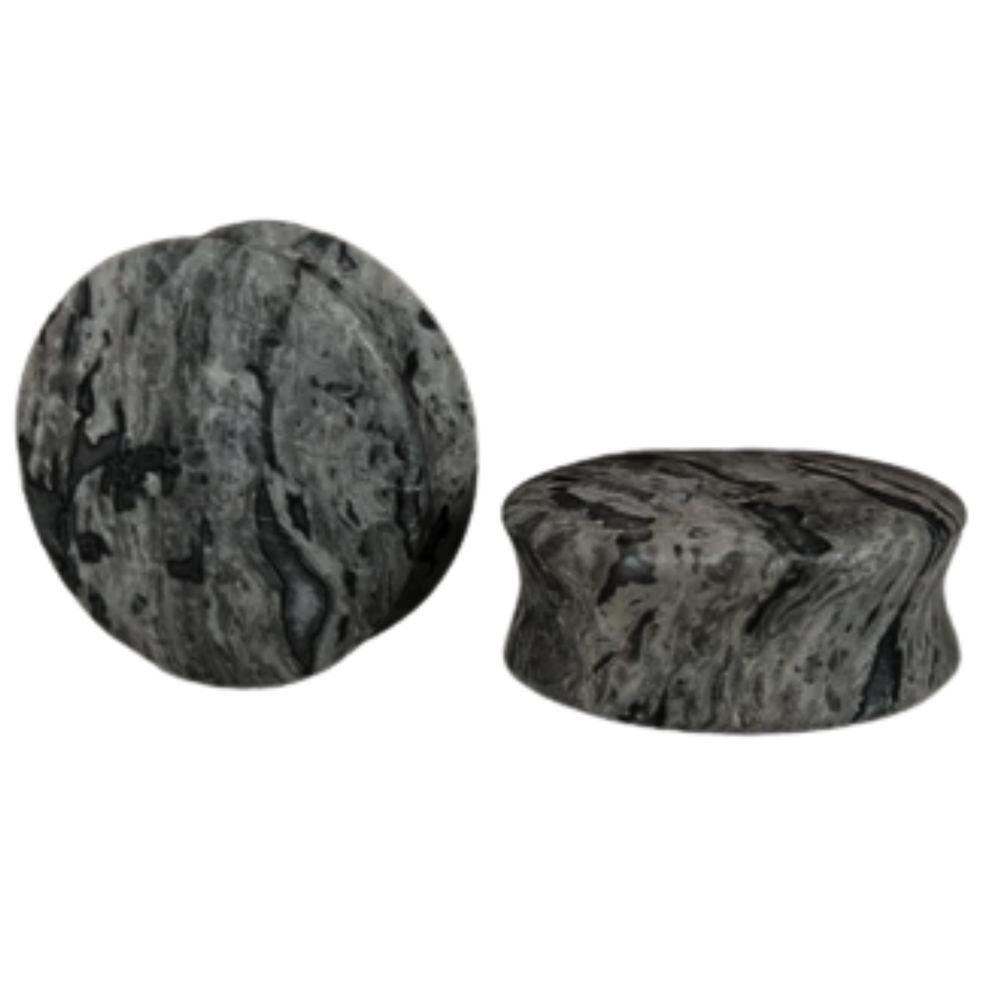 Stone Plug, Double Flare w/ Stone & Semi-Precious
