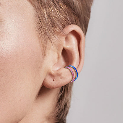 Titanium Hinged Rings w/ Outward Side Facing Opal (CLEARANCE)