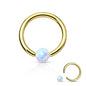Surgical Steel CBR with Synthetic Opal