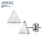 Surgical Steel/Brass Earrings Solid Triangle