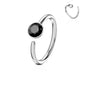 Surgical Steel Annealed Single Gem End Nostril Ring