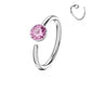 Surgical Steel Annealed Single Gem End Nostril Ring