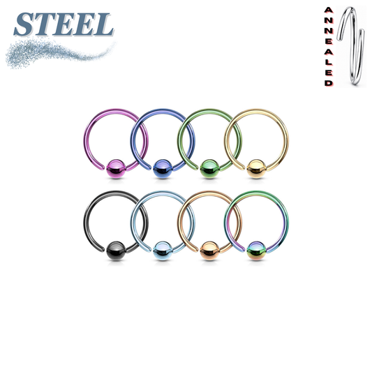Surgical Steel Annealed CBR Fixed Bead - Coloured