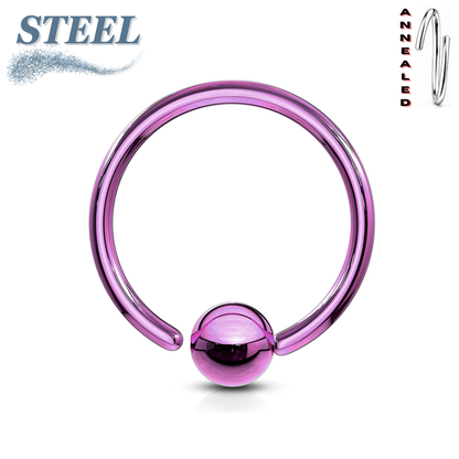 Surgical Steel Annealed CBR Fixed Bead - Coloured