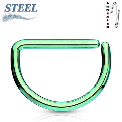Surgical Steel Annealed Colored D Ring