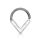 Surgical Steel Annealed Opal Glitter Chevron (CLEARANCE)