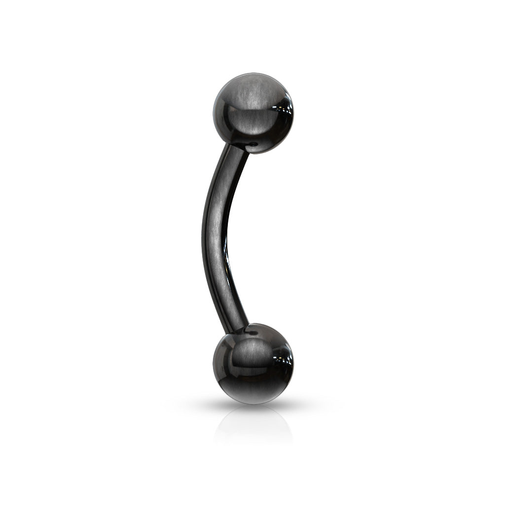 Surgical Steel Externally Threaded Curved Barbells - Coloured